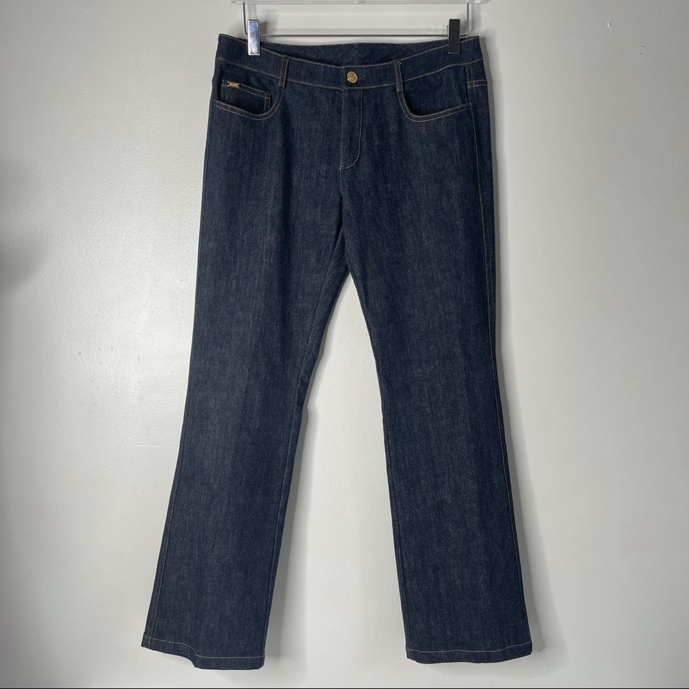 St. John Stretch Embellished Boot Cut Jeans size 8